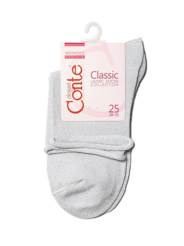 Women's viscose socks CLASSIC (lurex, without elastic) 17С-16SP, s.36-37, 000 light gray - 3