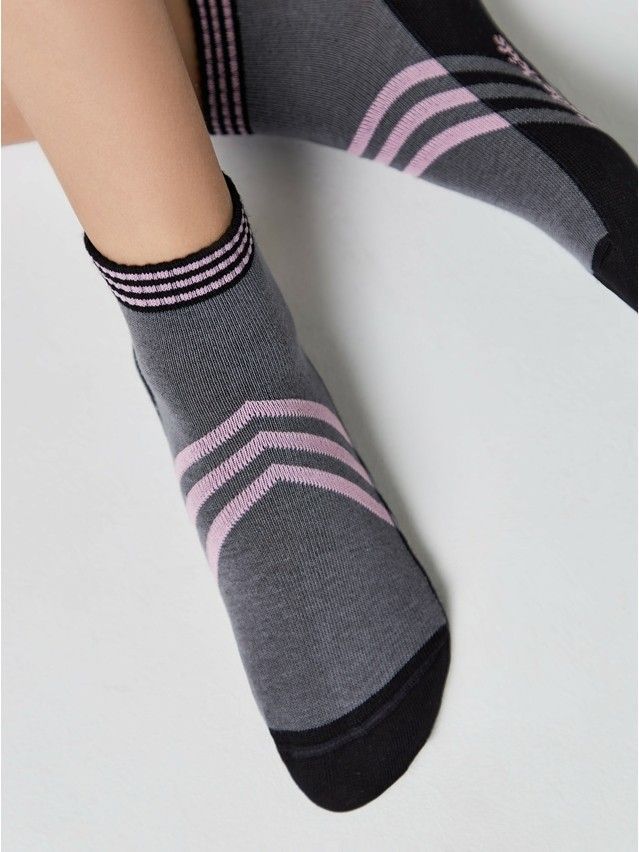 Children's socks CONTE-KIDS ACTIVE, s.16, 955 grey-light pink - 1