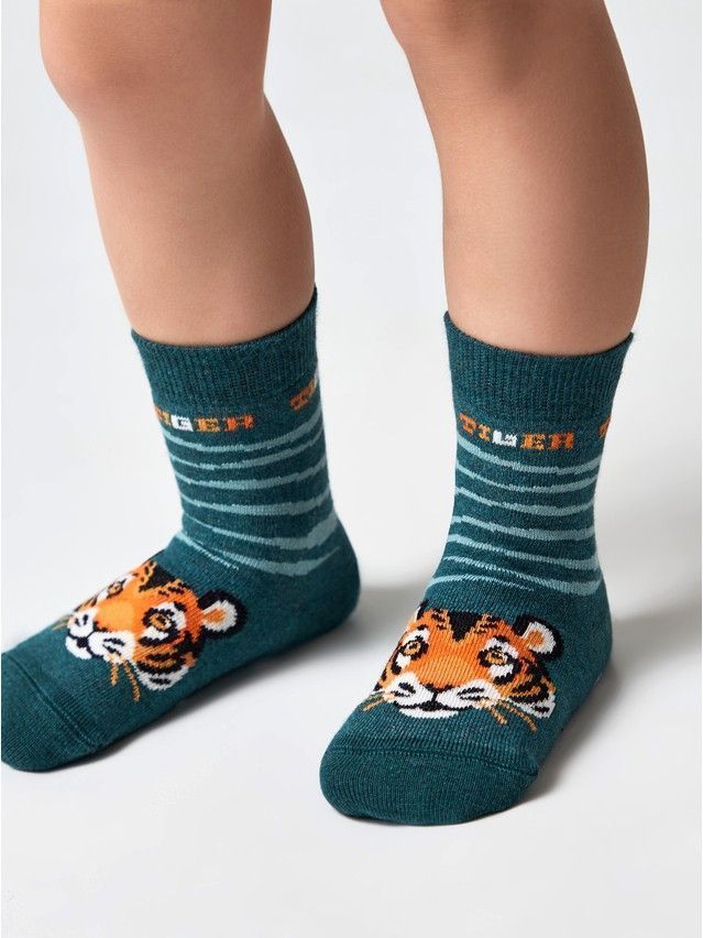 Children's socks TIP-TOP (anti-slip) 7S-54SP, s. 18-20, 474 dark turquoise - 1