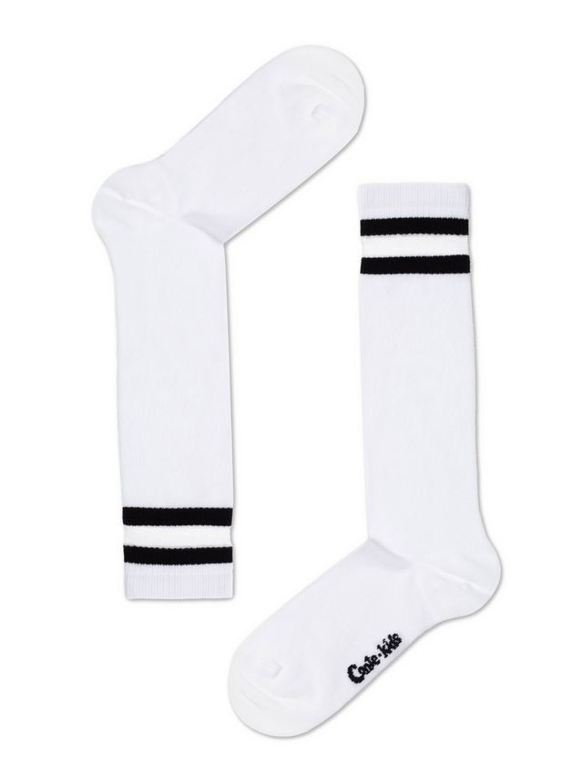 Children's knee high socks CONTE-KIDS TIP-TOP, s.30-32, 049 white - 1