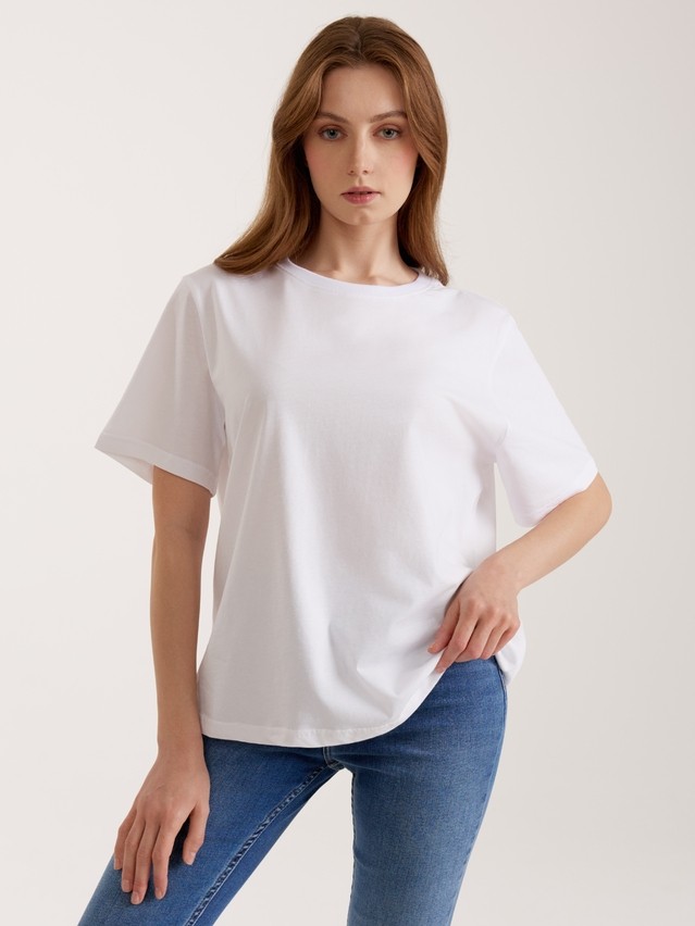 Women's polo neck shirt CONTE ELEGANT BASIC COLLECTION LD 5025, s.170-100, white - 3