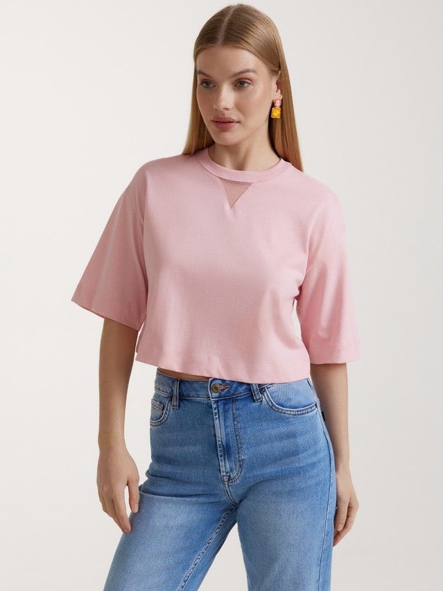 Women's polo neck shirt CONTE ELEGANT LD 3084, s.170-92, pink - 1