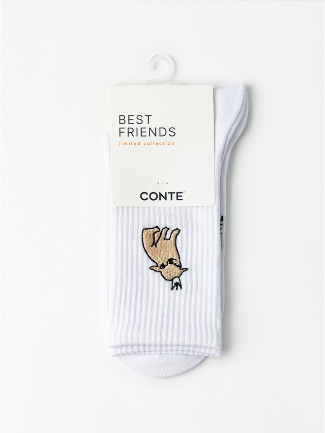 Women's socks CONTE FANTASY, s.23-25, 1080 white - 4