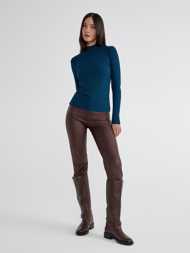 Women's polo neck shirt CONTE ELEGANT LD 2797, s.170-92, teal - 2