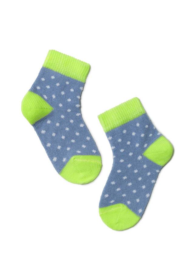 Children's socks CONTE-KIDS TIP-TOP, s.12-14, 214 denim-lettuce green - 1