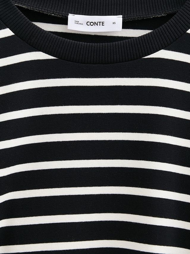 Women's polo neck shirt CONTE ELEGANT LD 2955, s.170-92, black-white - 4