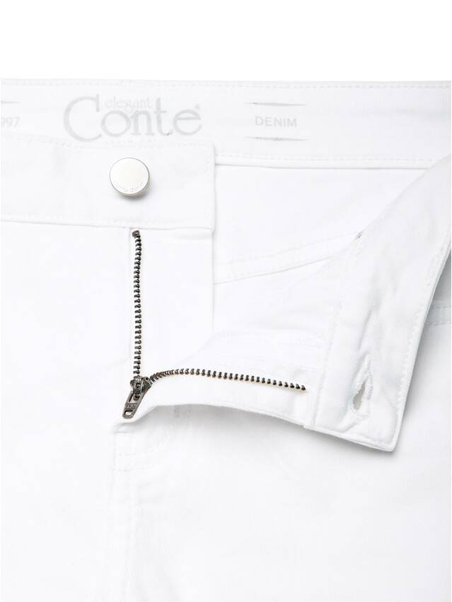 Denim trousers CONTE ELEGANT CON-118, s.170-102, white - 8