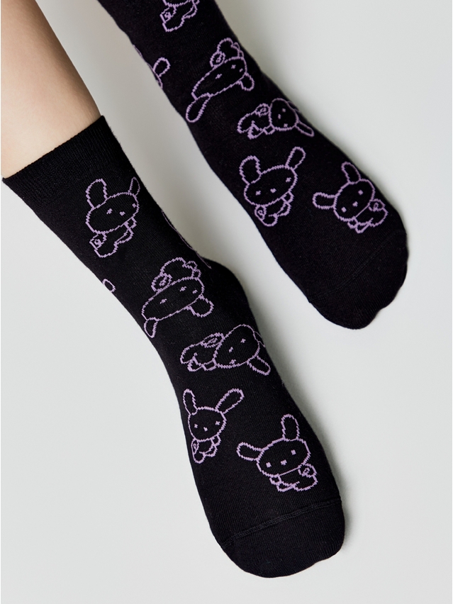 Women's socks CONTE ELEGANT HAPPY, s.23-25, 610 black - 1