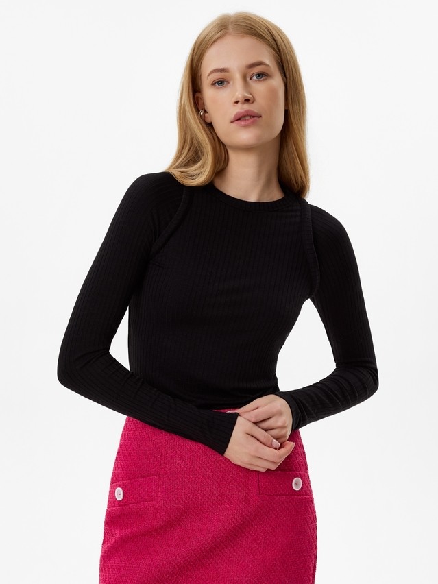 Women's polo neck shirt CONTE LD 3366, s.170-84, black - 1