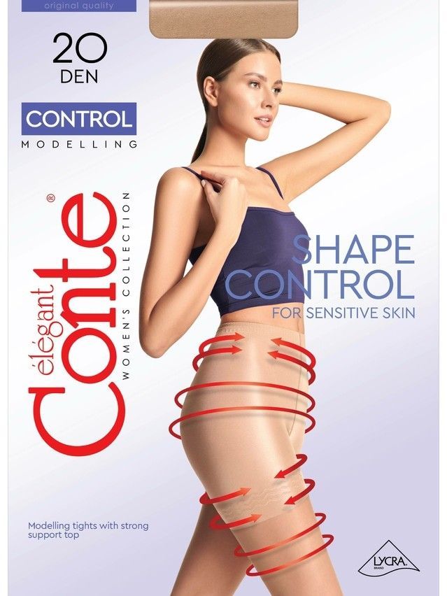 Women's tights CONTE ELEGANT CONTROL 20, s.2, natural - 4