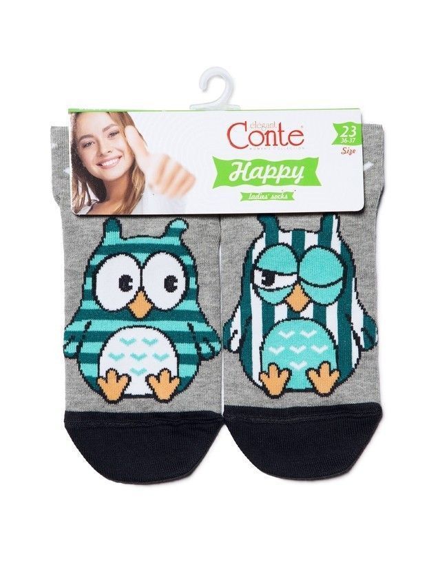 Women's socks CONTE ELEGANT HAPPY, s.23, 098 grey - 3