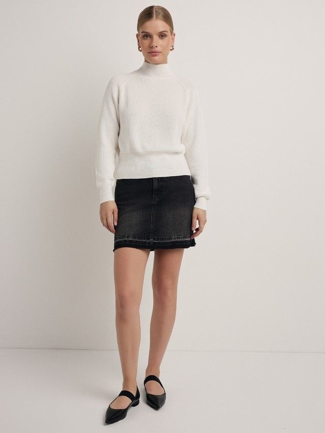 Denim skirt CONTE ELEGANT CON-687, s.170-94, washed black - 2