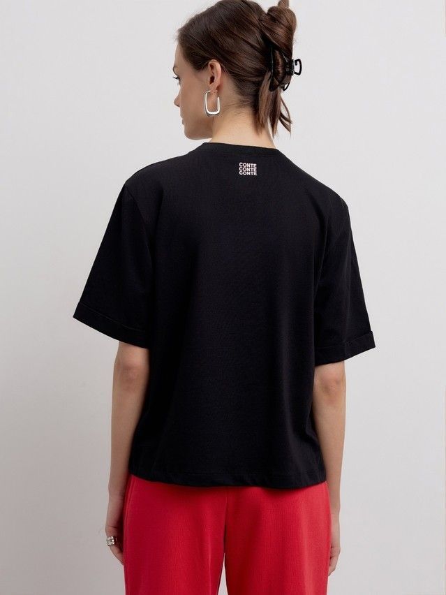 Women's polo neck shirt CONTE ELEGANT LD 2710, s.170-92, black-snake - 4