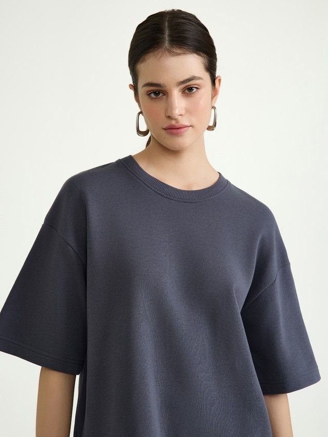 Women's polo neck shirt CONTE ELEGANT LD 3081, s.170-100, graphite - 4