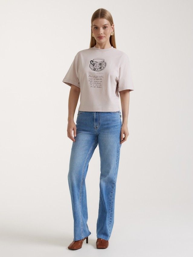 Women's polo neck shirt CONTE ELEGANT LD 3039, s.170-100, beige-cup - 1