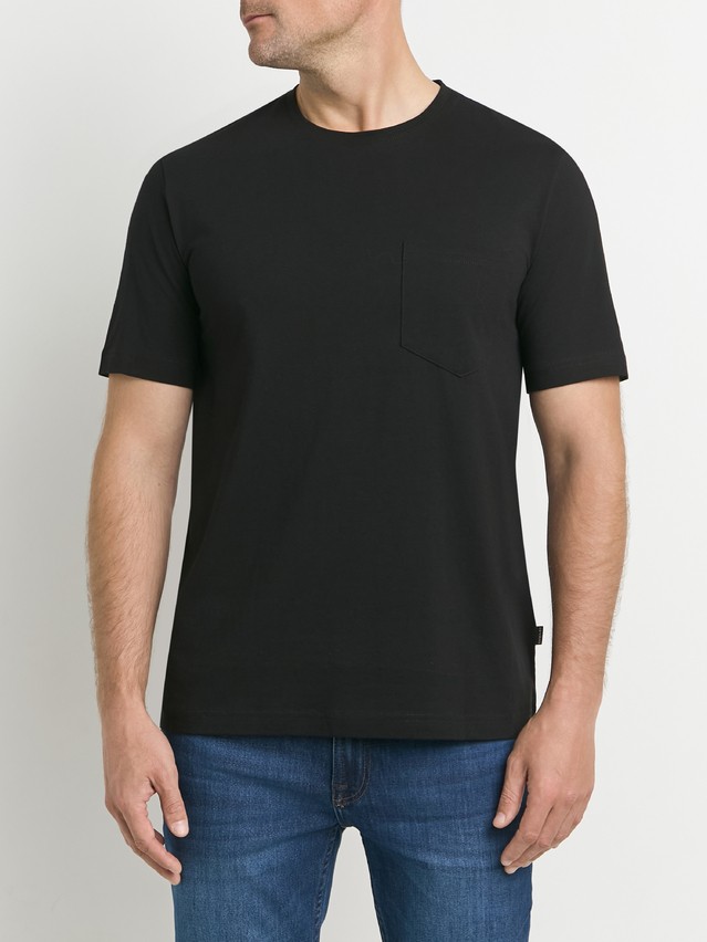 Men's polo neck shirt DIWARI BASIC MEN MD 4027, s.176,182-92, black - 1
