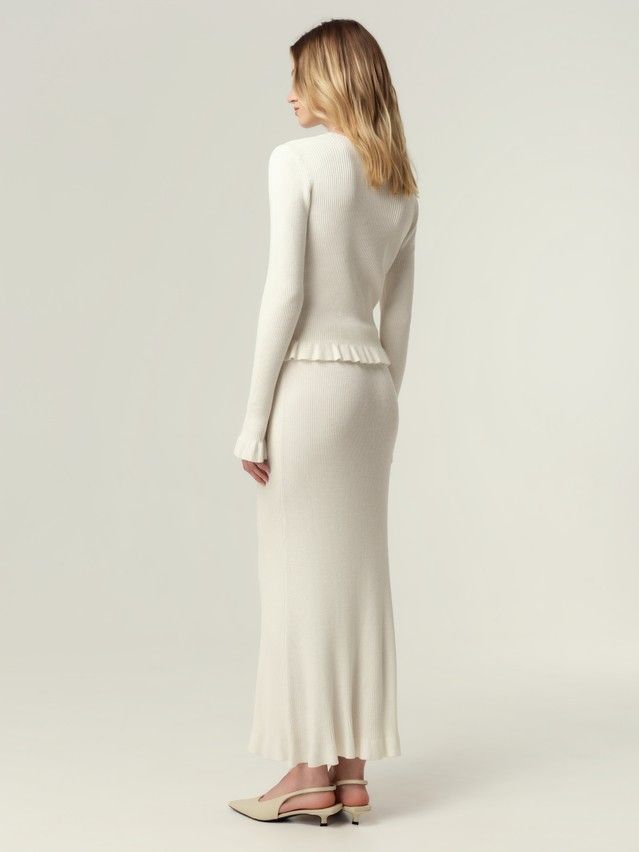 Women's skirt CONTE ELEGANT LDK2574, s.170-90, ecru - 4