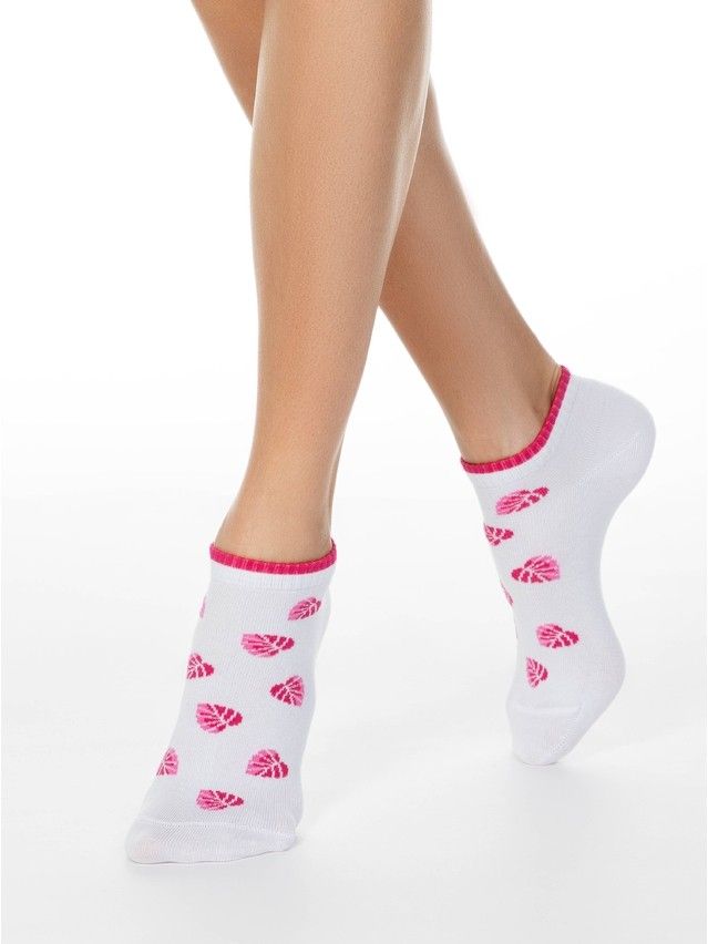 Cotton socks CLASSIC (short) 7C-34SP, rives. 36-37, 185 white - 1
