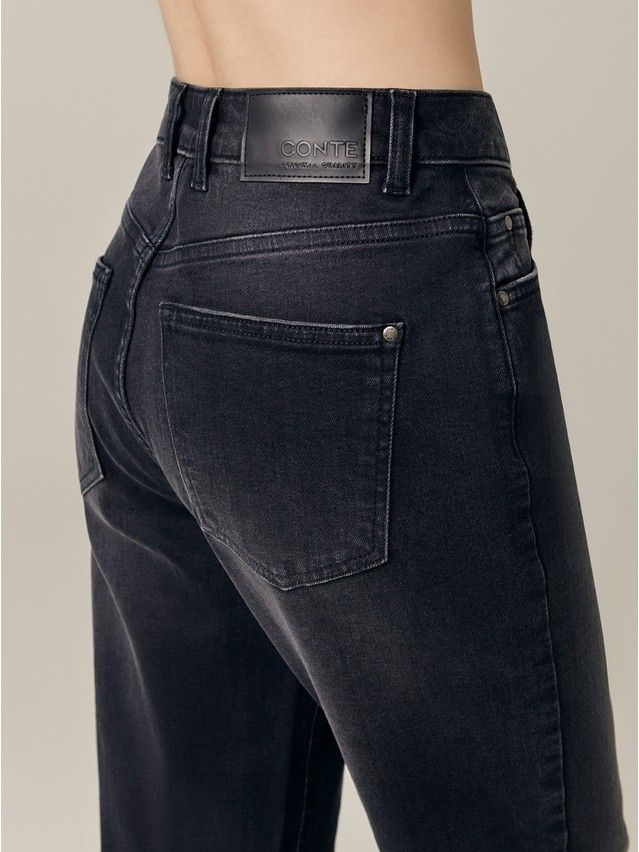 Denim trousers CONTE ELEGANT CON-661, s.170-102, black - 10