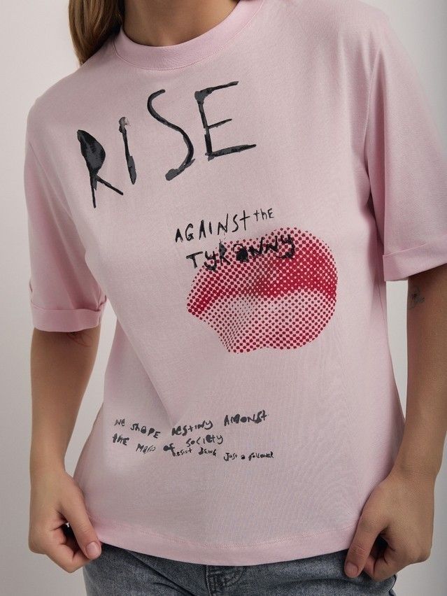 Women's polo neck shirt CONTE ELEGANT LD 2711, s.170-92, pink-lips - 2