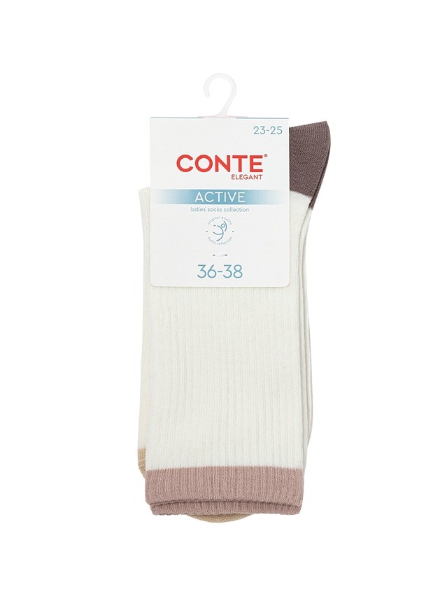 Women's socks CONTE ELEGANT ACTIVE, s.23-25, 964 milky - 4