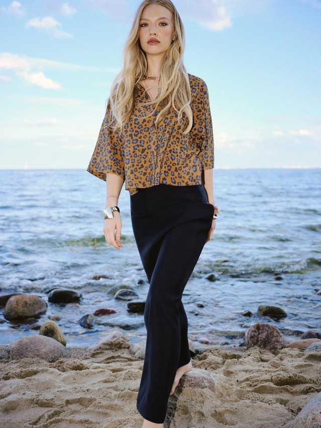 Women's blouse CONTE LBL 3729, s.170-88-94, chocolate leo - 1