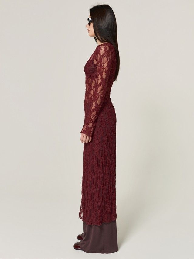 Women's polo neck shirt CONTE LD 3501, s.170-84, burgundy - 4