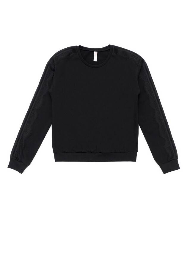 Sweatshirt for girls DD 1074, s.128,134-68, shiny black - 4