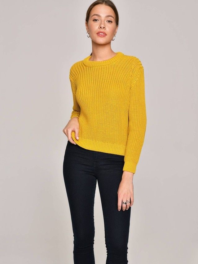 Women's polo neck shirt CONTE ELEGANT LDK110, s.170-84, mustard - 4