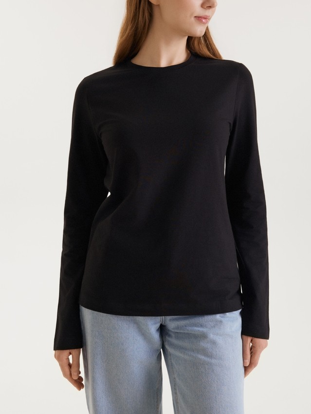 Women's polo neck shirt CONTE ELEGANT BASIC COLLECTION LD 5026, s.170-84, black - 1