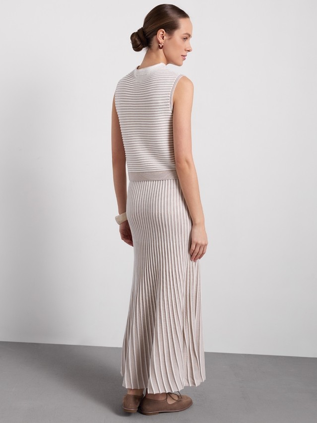 Women's skirt CONTE ELEGANT LDK2564, s.170-90, beige - 3