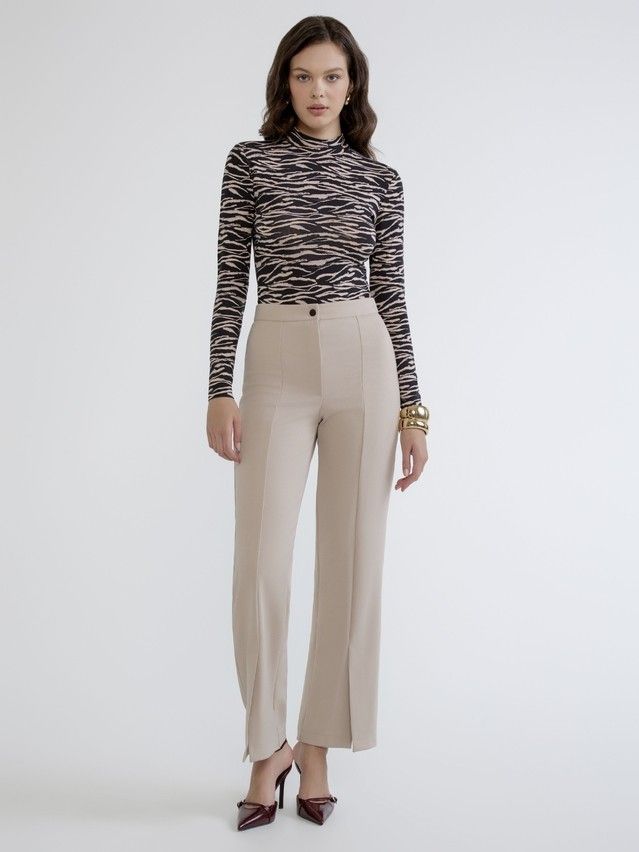 Women's bodysuit CONTE ELEGANT LBD 2900, s.170-84-90, latte-black zebra - 1