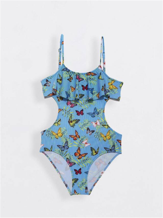 Swimsuit for girls CONTE ELEGANT SWEET BUTTERFLY, s.110,116-56, white-blue - 1