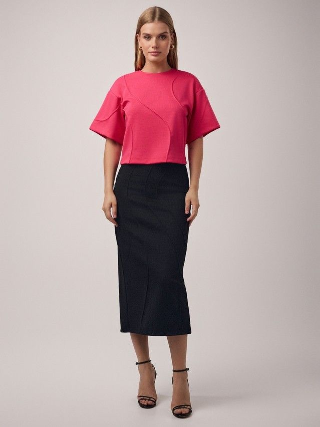 Women's polo neck shirt CONTE ELEGANT LD 2805, s.170-92, pink flash - 1