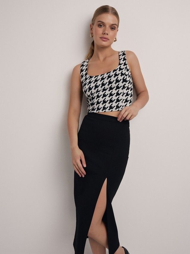 Woman's sleeveless top CONTE ELEGANT LTD 2823, s.170-88, dogtooth - 1