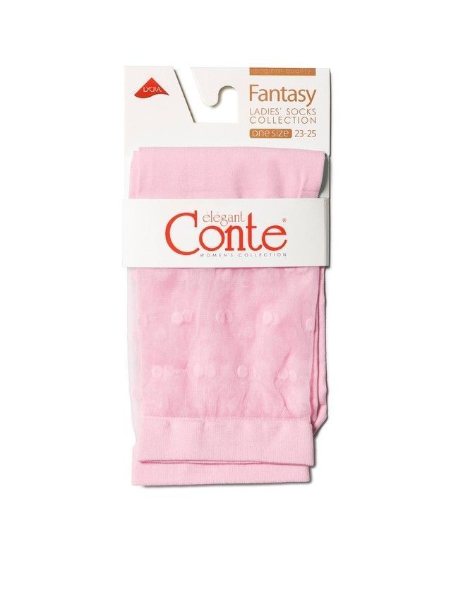 Women's socks FANTASY 19C-29SP, size 36-39, light pink - 3