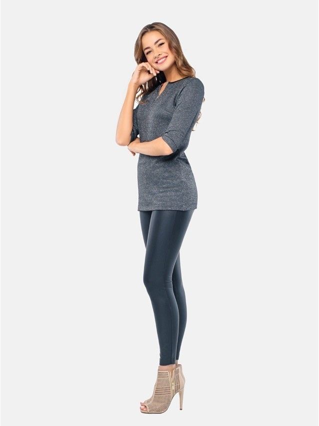 Women's polo neck shirt CONTE ELEGANT LD 679, s.170,176-100, black - 1