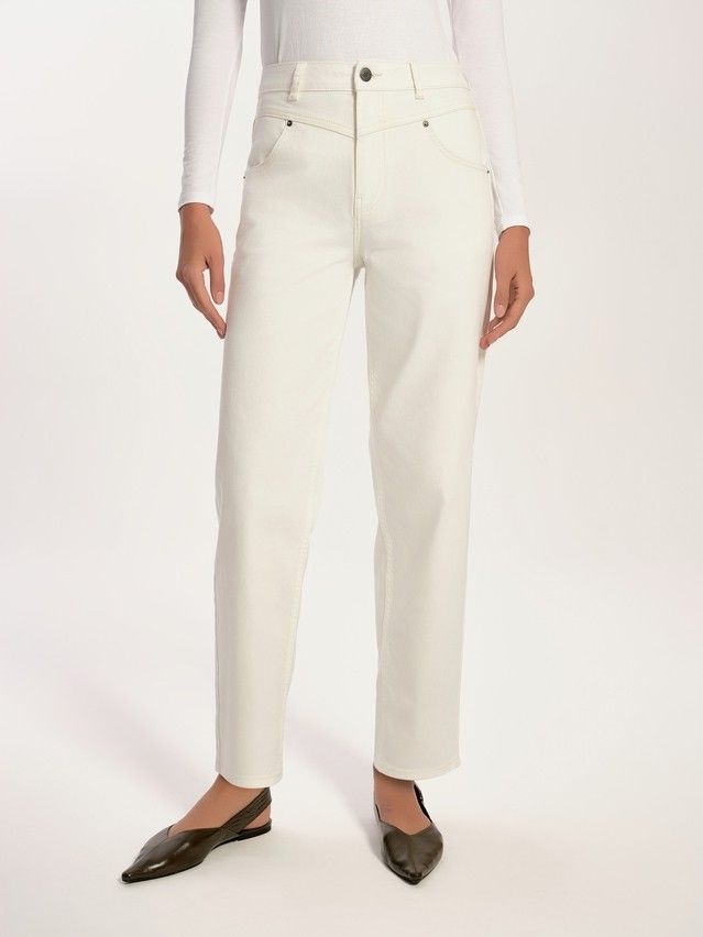 Denim trousers CONTE ELEGANT CON-726, s.170-102, off white - 3
