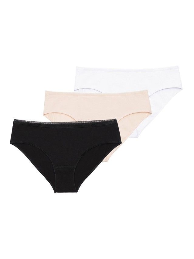 Women's cotton briefs 3 pairs LB 2002, s. 90/XS, white, natural, black - 1