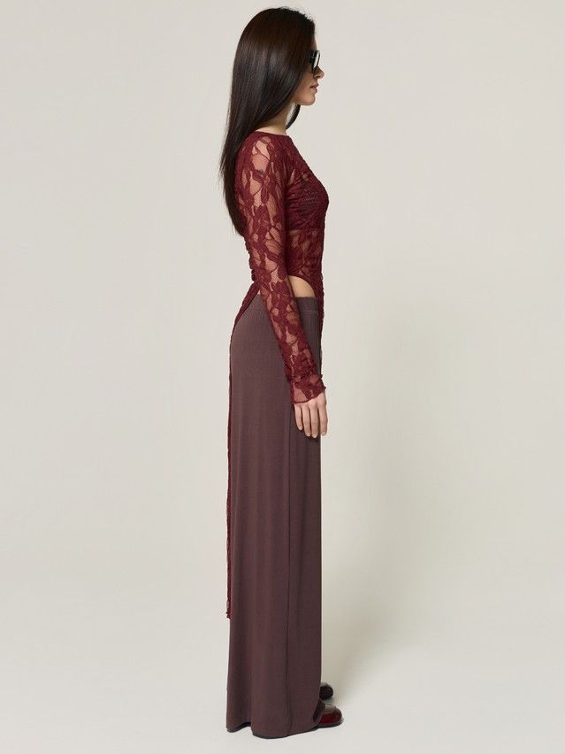 Women's polo neck shirt CONTE LD 3501, s.170-84, burgundy - 5