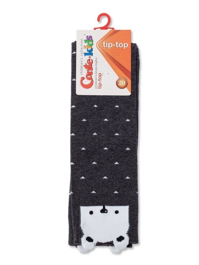 Children's knee high socks CONTE-KIDS TIP-TOP, s.30-32, 053 dark grey - 2