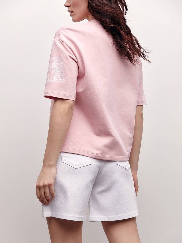 Women's polo neck shirt CONTE ELEGANT LD 1634, s.170-92, romantic pink - 3