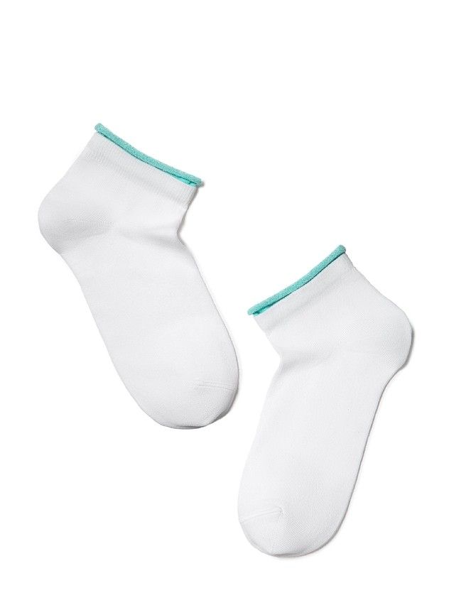 Women's socks CONTE ELEGANT ACTIVE, s.23, 035 white-pale turquoise - 2