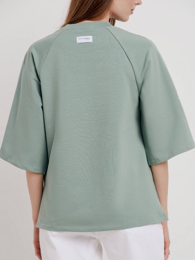Women's polo neck shirt CONTE ELEGANT LD 1632, s.170-92, green - 3