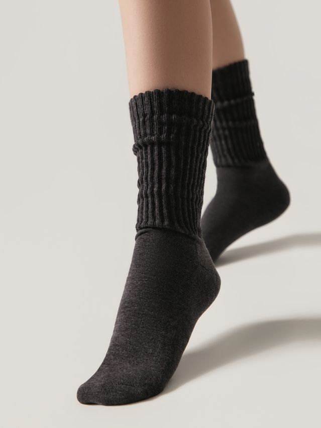 Women's socks CONTE ELEGANT COMFORT, s.23-25, 750 dark grey - 1