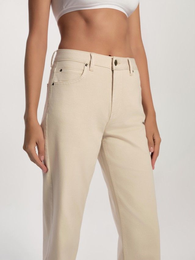 Denim trousers CONTE ELEGANT CON-735, s.170-102, ecru - 5
