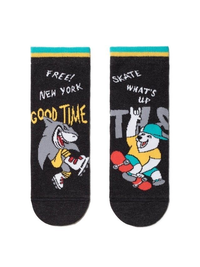 Children's socks Cheerful legs 17S-10SP, s.30-32, 479 black - 4