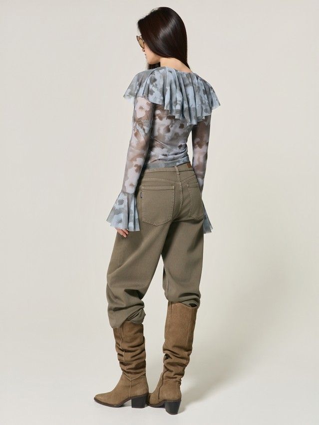 Women's polo neck shirt CONTE LD 3485, s.170-84, flower - 3