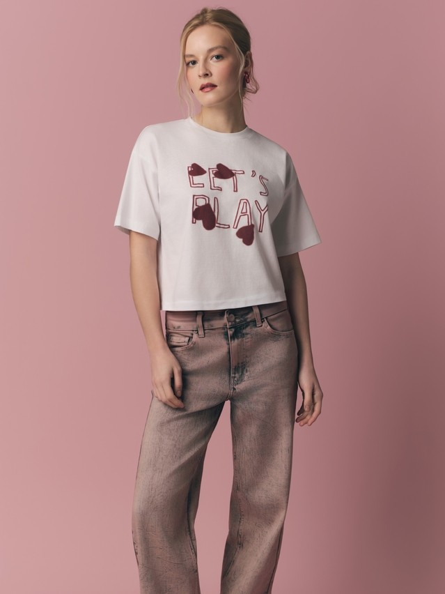 Women's polo neck shirt CONTE ELEGANT LD 3032, s.170-92, white-play - 5