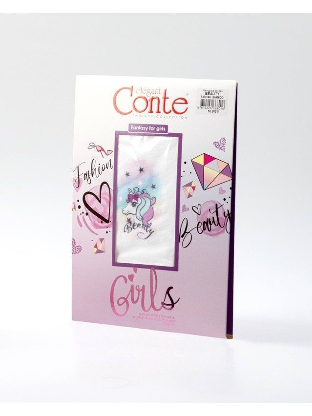 Fancy children's tights CONTE ELEGANT BEAUTY, s.104-110, bianco - 6
